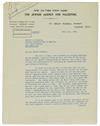 (ISRAEL.) WEIZMANN, CHAIM. Group of 3 Typed Letters Signed, Ch. Weizmann, as President of the World Zionist Organization, to Presiden